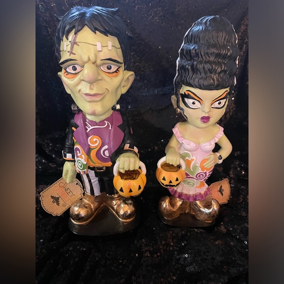 SWEET STREET NWT Halloween Frankenstein and Bride Statue Decor - Picture 8 of 9